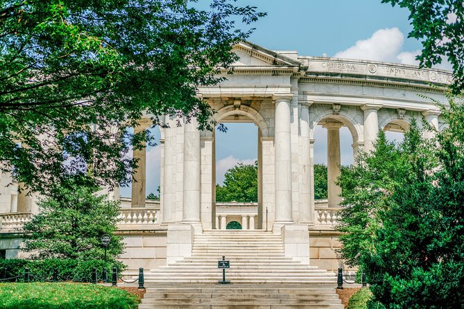 National Mall Highlights with Cherry Blossom & Arlington Cemetery - World War II, Vietnam, and the memorial sequence that moves fast