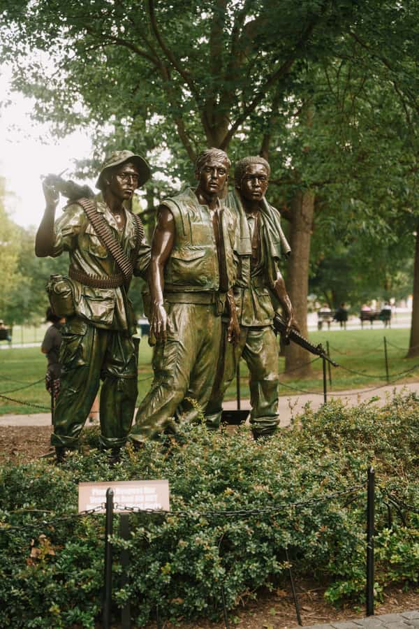 Washington, DC: National Mall Tour with Monument Entry - Korean War Veterans Memorial: steel statues and the message Freedom Is Not Free